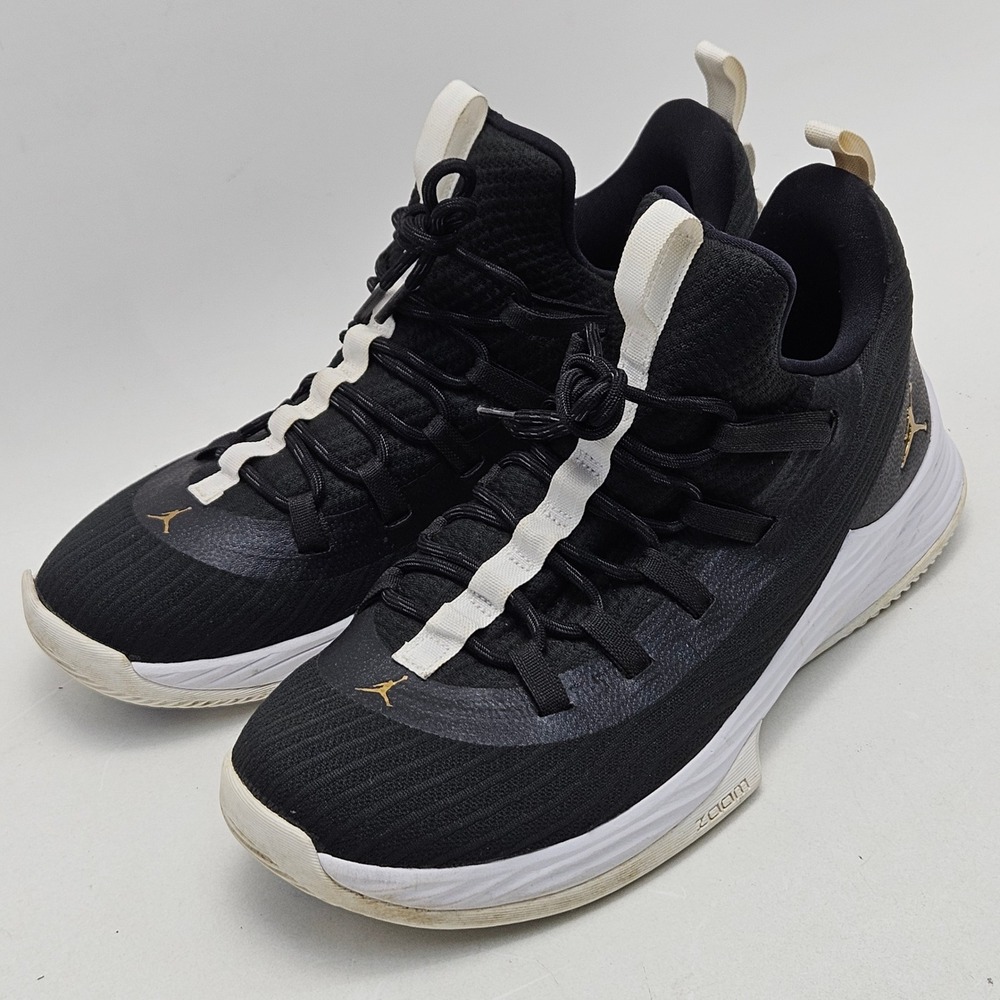 Jordan Fly Unlimited Mens 8.5 Black Gold Basketball Shoes AH8110-021 Nike